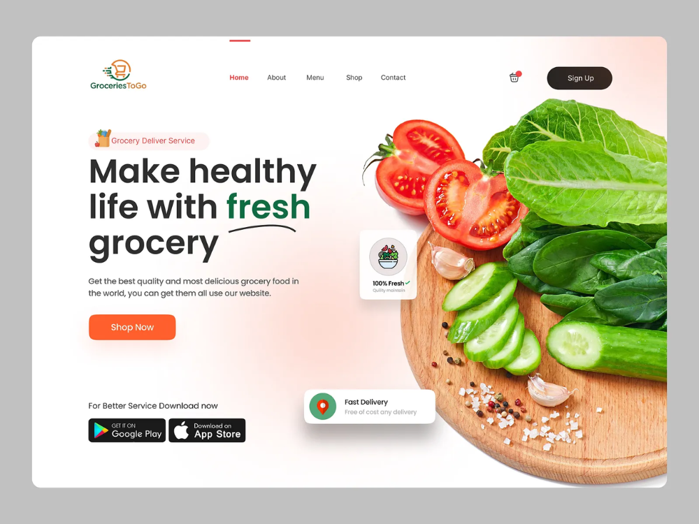 grocery website design Wyoming nextasoft